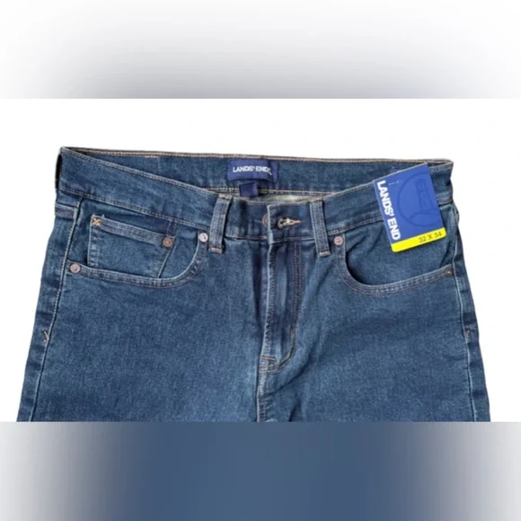Lands' End Men's Dark Blue Jeans - Picture 3 of 6